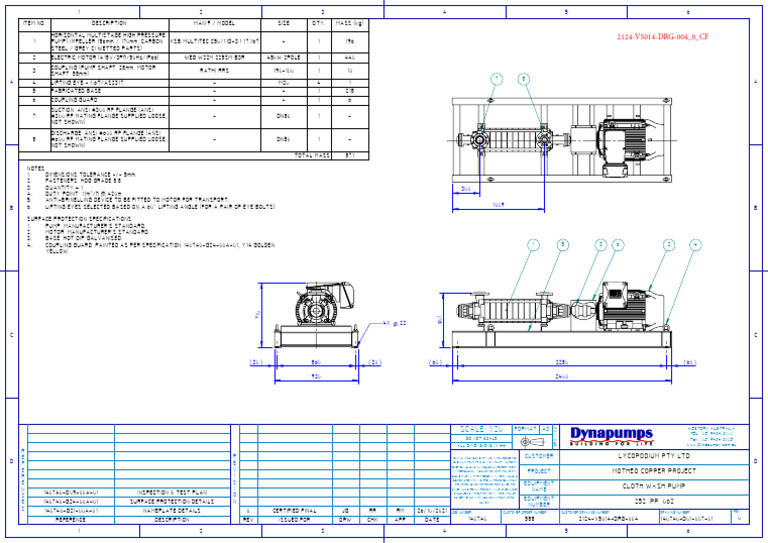 2124 V5014 DRG 004 - 0 - CF | PDF | Pump | Mechanical Engineering
