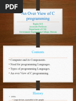 An Over View of C Programming