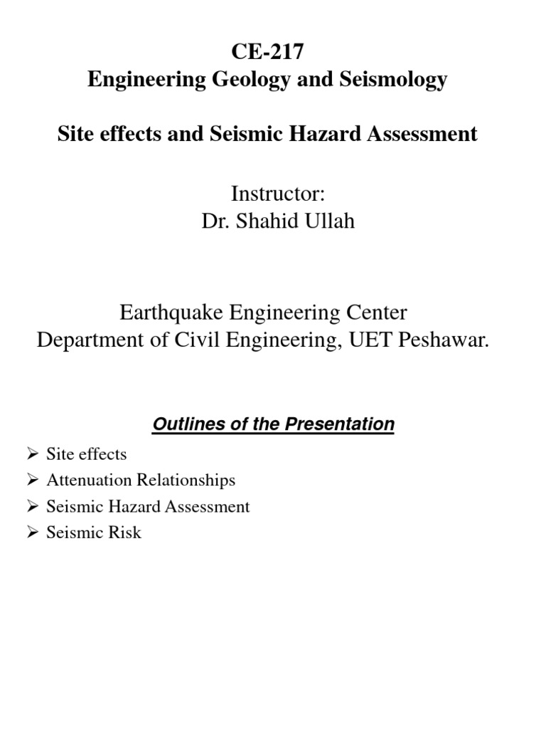 Seismic Hazard and Site Effects Analysis | PDF | Earthquakes | Moment ...