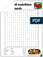 Food and Nutrition Word Search