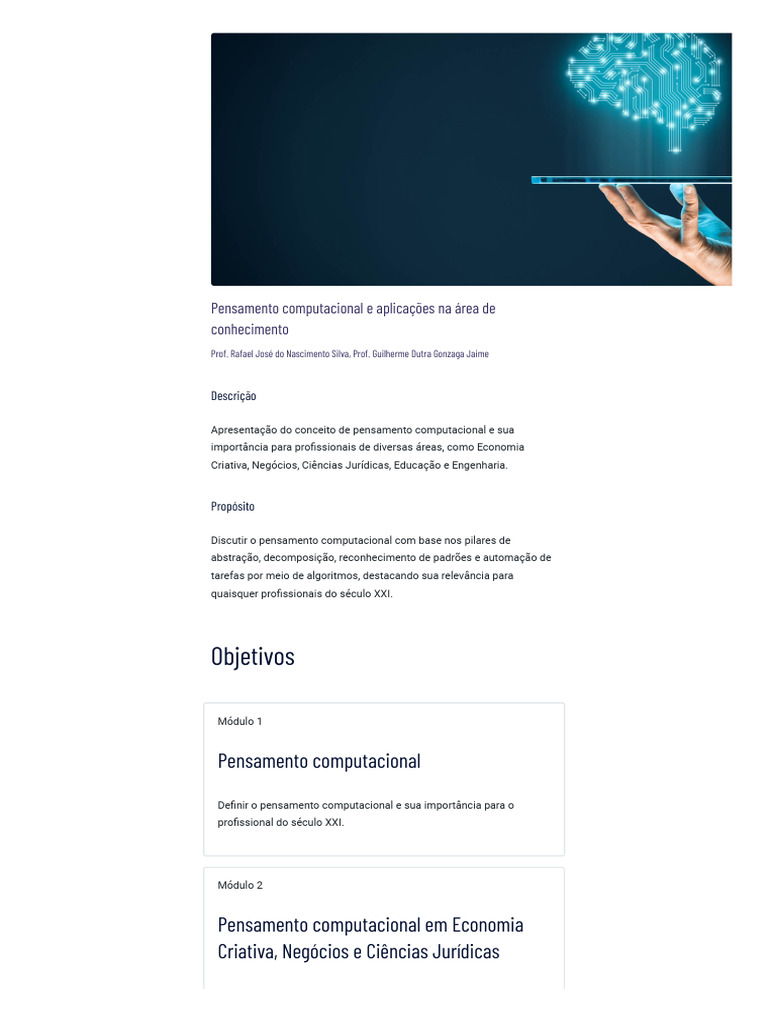 Pensamento computacional tema 7 download gr tis pdf pensamento