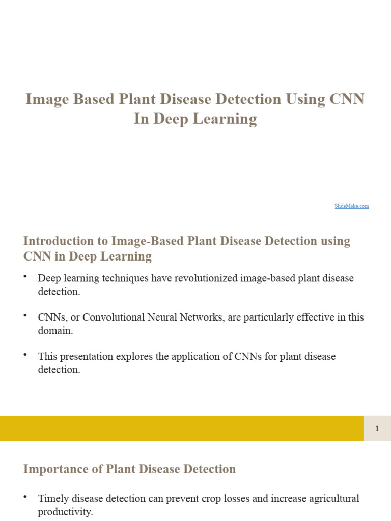 CNN for Plant Disease Detection | PDF | Deep Learning | Artificial ...
