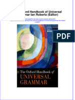 Full Ebook of The Oxford Handbook of Universal Grammar Ian Roberts Editor Online PDF All Chapter