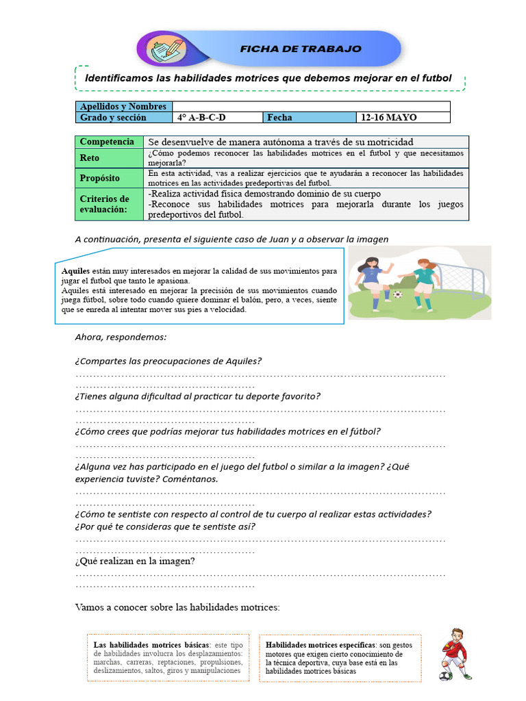 Ficha de Trabajo 3°4° 12-16 MAYO | PDF | Crecimiento personal y ...