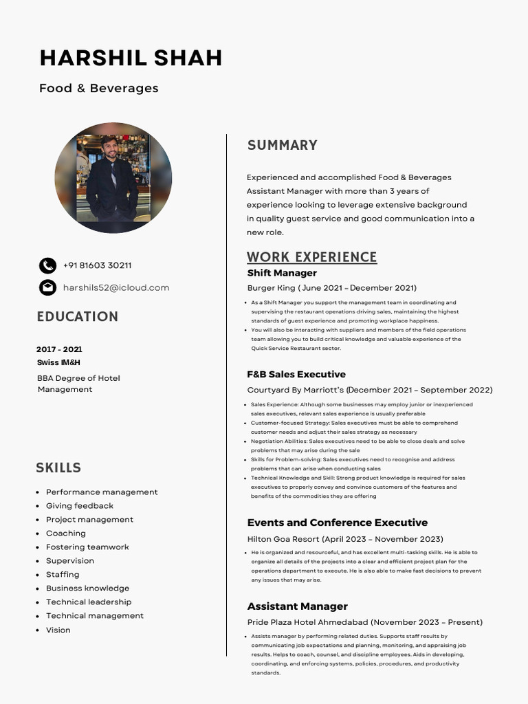 Harshil's CV | PDF | Business