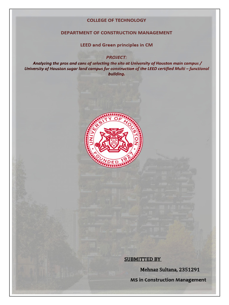 Leed Industrial Building Site Analysis Reference: Leed Site Analysis For Uh Campuses Pdf Recycling