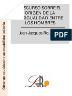 2.rousseau, J. J. - Discurso Sobre El Origen de La Desigualdad Entre Los Hombres