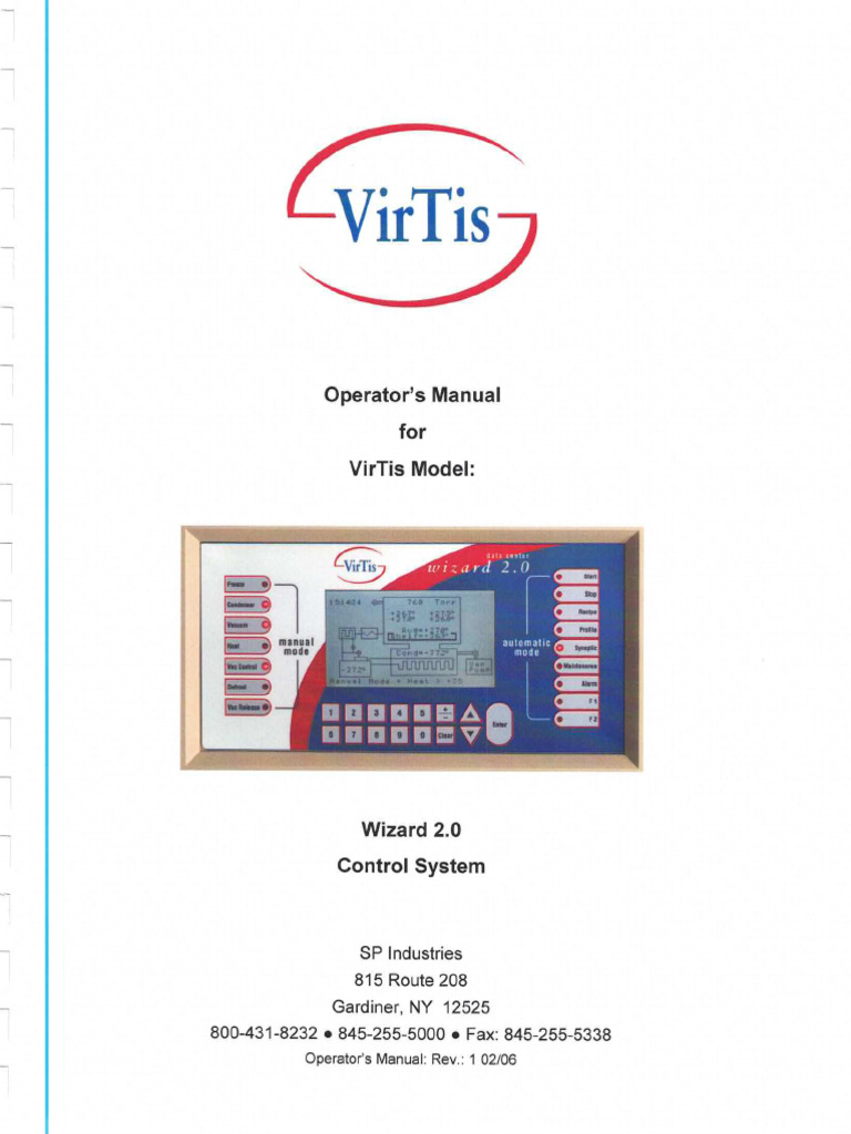 SP VirTis Wizard 2.0 User Manual | PDF