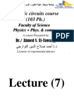 Electric Circuits Course (103 PH.) : Faculty of Science Physics + Phys. & Comp