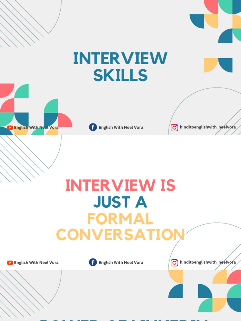 Interview Class Pdf English Language Body Language