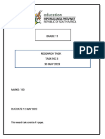 Geography Grade 11 Research Task 2023