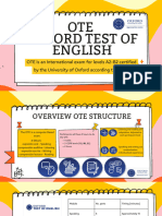 Presentación OTE Oxford Test of English