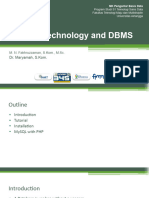 14. Web Technology and DBMS