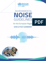 WHO Environmental Noise Guidelines For Europe, Exec Summary