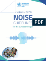 WHO Environmental Noise Guidelines For Europe, 2018