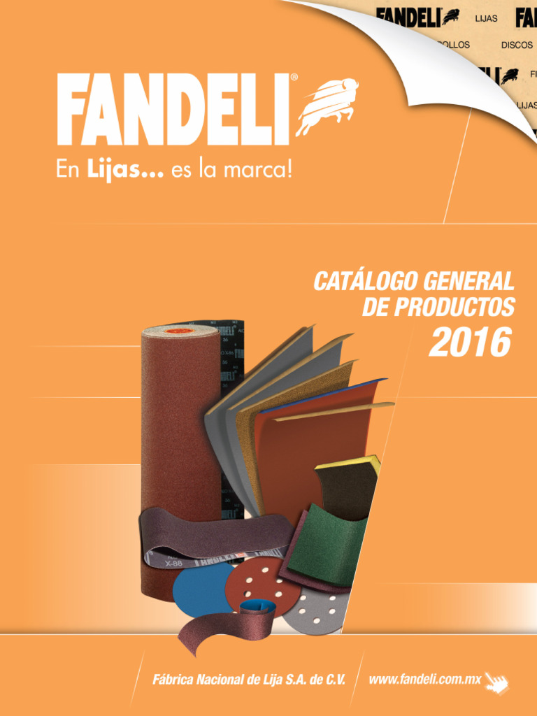 Catálogo de Abrasivos Fandeli 2023 | PDF | Abrasivo | Aluminio