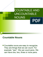 Countable and Uncountable Nouns