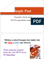 Simple Past - Negative Form, Questions