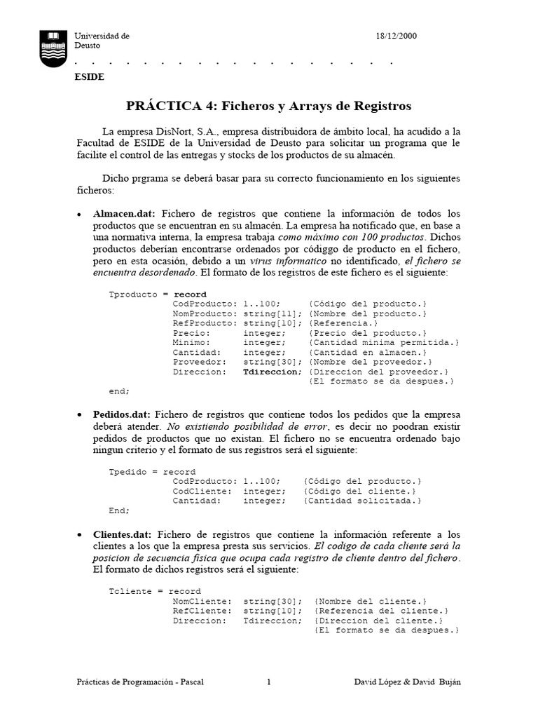 Control de Stock y Pedidos en Pascal | PDF | Archivo de computadora ...