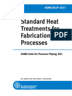 ASME B31P-2017 Standard Heat Treatments For Fabrication Processes