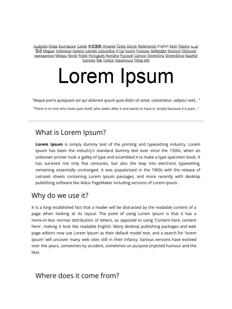 Understanding Lorem Ipsum Text | PDF