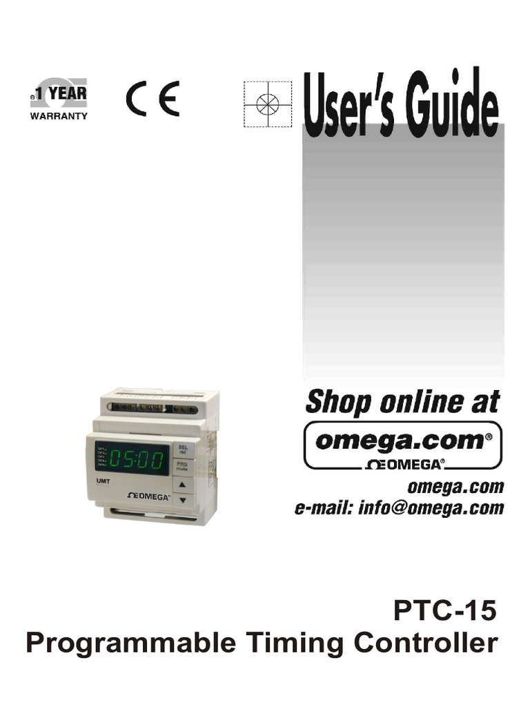 Omega PTC15 | PDF | Parameter (Computer Programming) | Timer