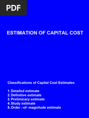 Estimation of Capital Cost (1)