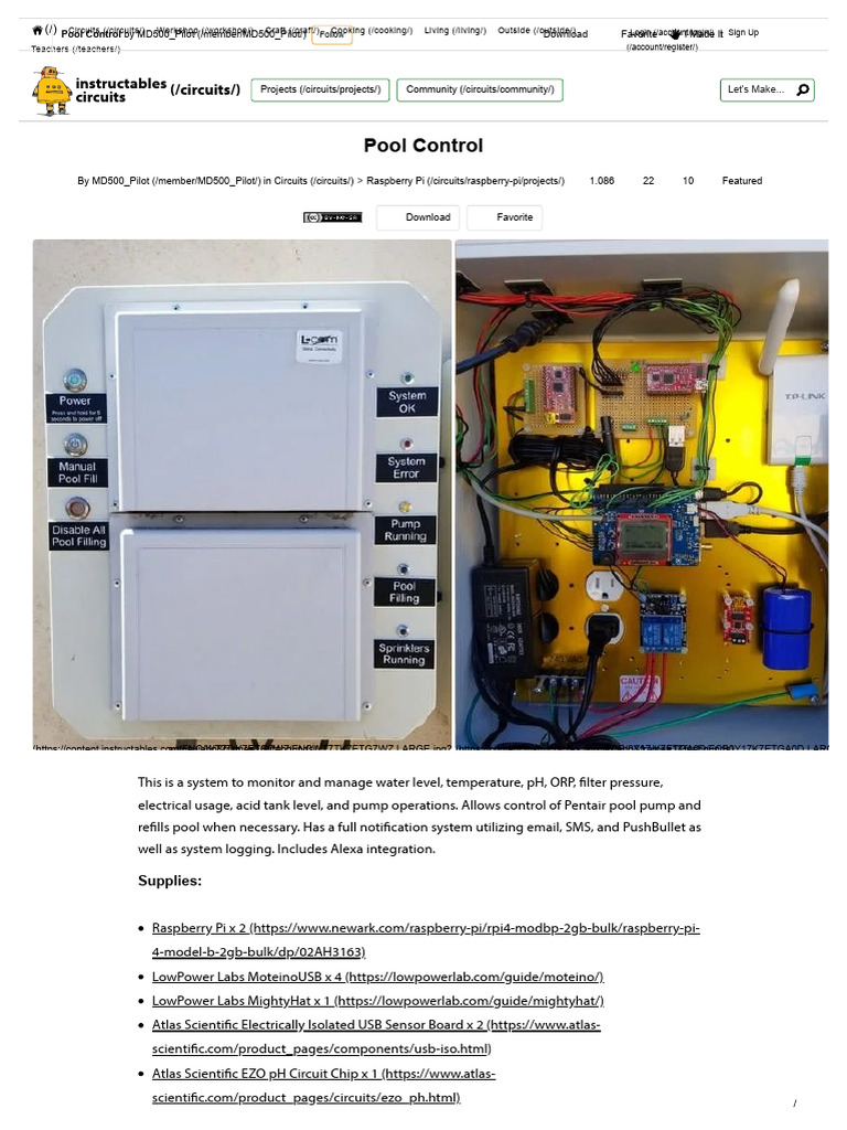 Raspberry Pi Pool Automation System | PDF | Fire Sprinkler System ...