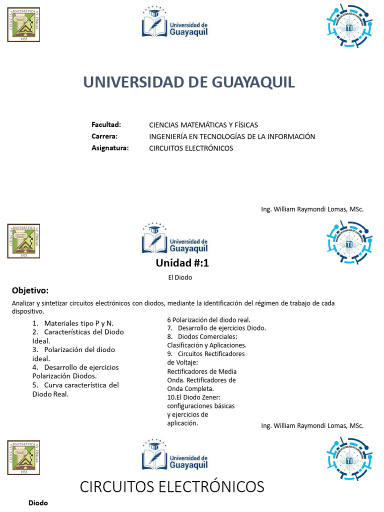 Unidad #1 Diodos | PDF | Rectificador | Diodo