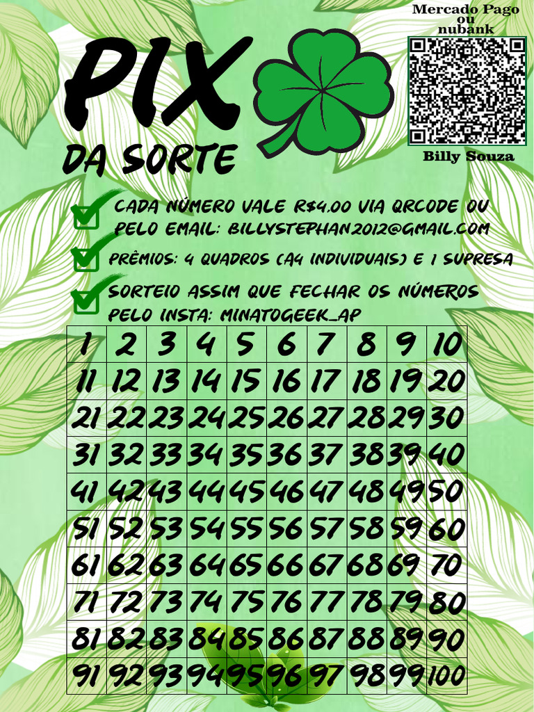 Sorteio PIX da Sorte: Participe! | PDF
