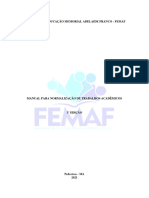 Manual para Trabalhos Acadêmicos - Femaf
