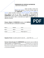 Contrato de Compra Venta de Vehículo - Contractual