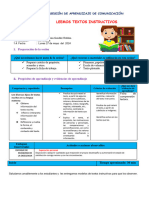 SESIÓN COMUNICACIÓN 4E LEEMOS Un Texto Instructivo Lunes 27 Mayo