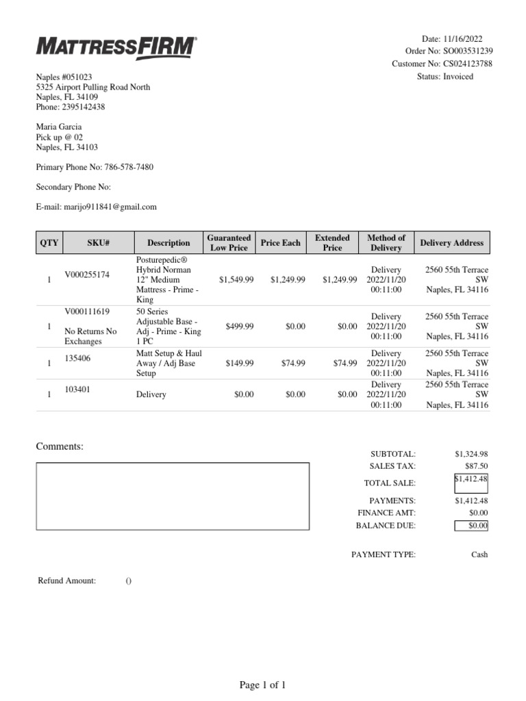 Order summary download free pdf payments taxes