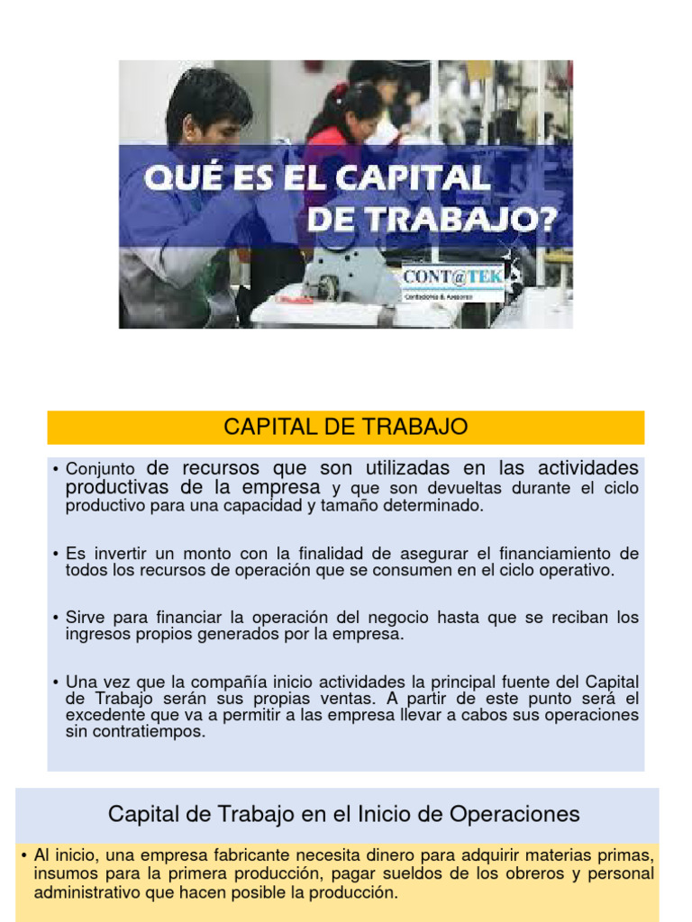 Capital de Trabajo | PDF | Business | Capital de trabajo
