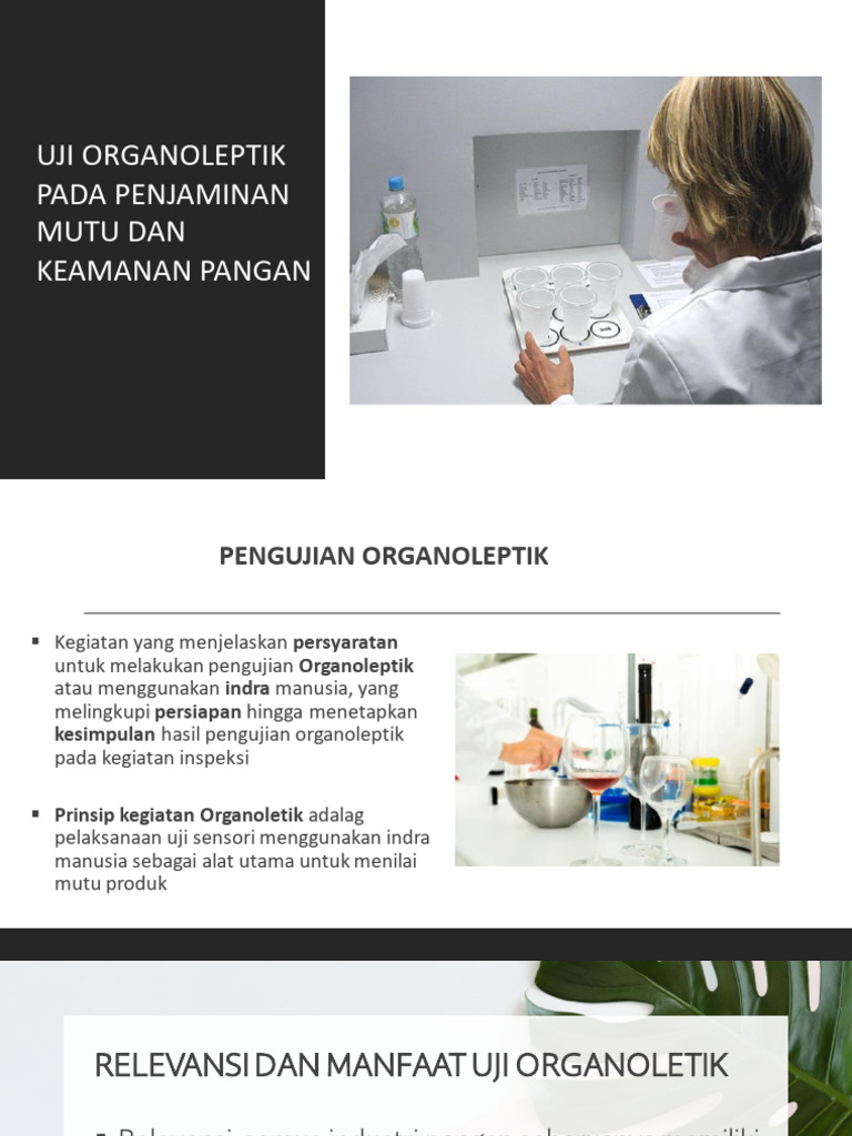 Uji Organoleptik untuk Mutu Pangan | PDF | Sains & Matematika ...