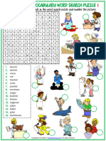 Occupations Vocabulary Esl Word Search Puzzle Worksheets For Kids