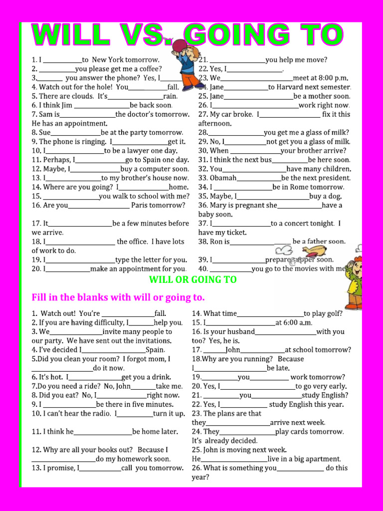 Will Vs Going To Pdf