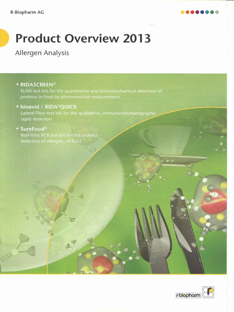 Arachem allergen test kit (ELISA, PCR, LFD) PDF