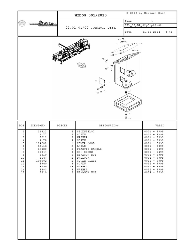 Control Desk Parts List WIDOS 001/2013 | PDF