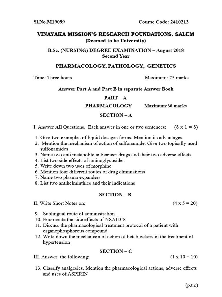 Pharmacology Pathology Genetics Pdf Pharmacology Nonsteroidal