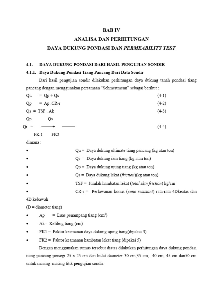 Analisa Daya Dukung Tiang Pancang Dan Borepile Berdasarkan Data Sondir