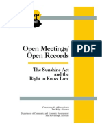 Open Meetings/ Open Records: For Local Government Services