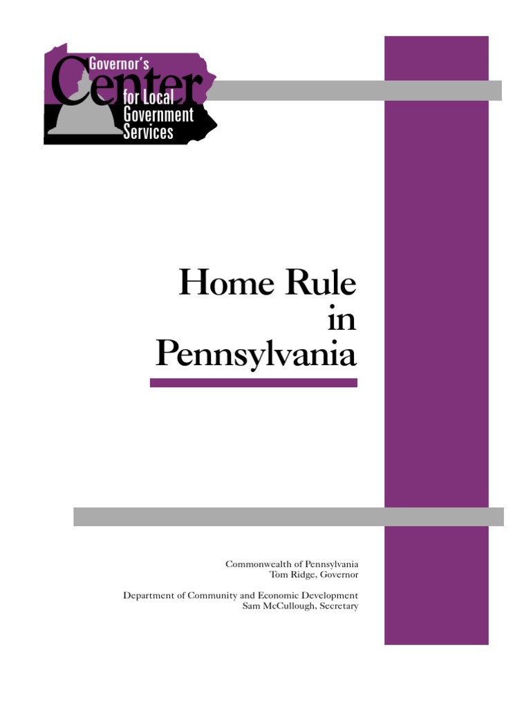 Center Home Rule in Pennsylvania PDF Elections Voting