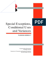 Special Exceptions, Conditional Uses and Variances: Planning Series #7