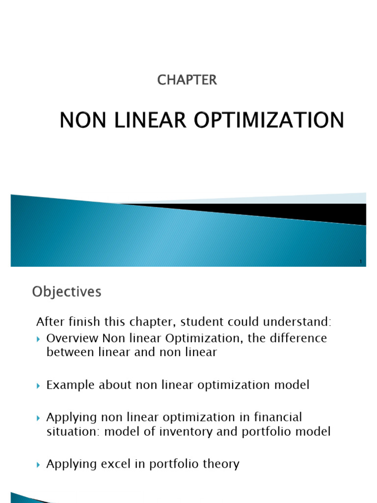 C3-Non Linear Optimization | PDF | Mathematical Optimization | Linear ...