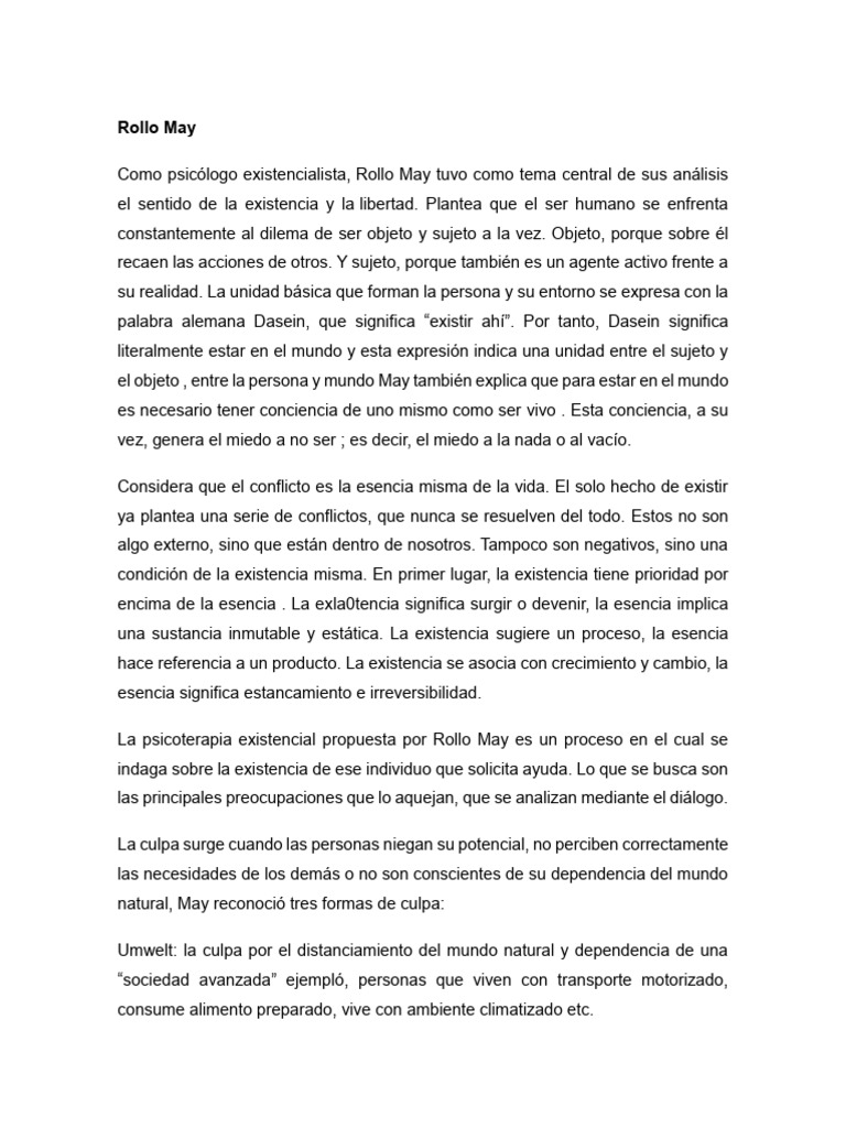 Rollo May | PDF | Existencia | Esencia