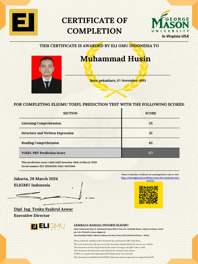 TOEFL | PDF | Test Of English As A Foreign Language