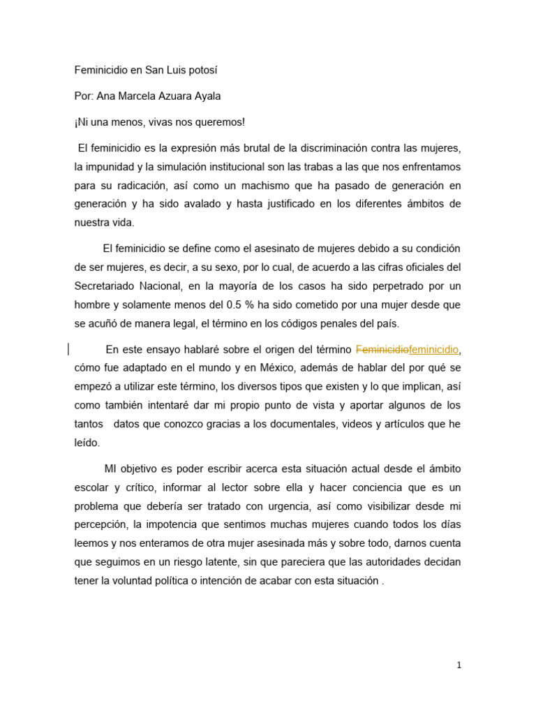 Feminicidio en San Luis Potosí Ok | PDF | La violencia contra las ...