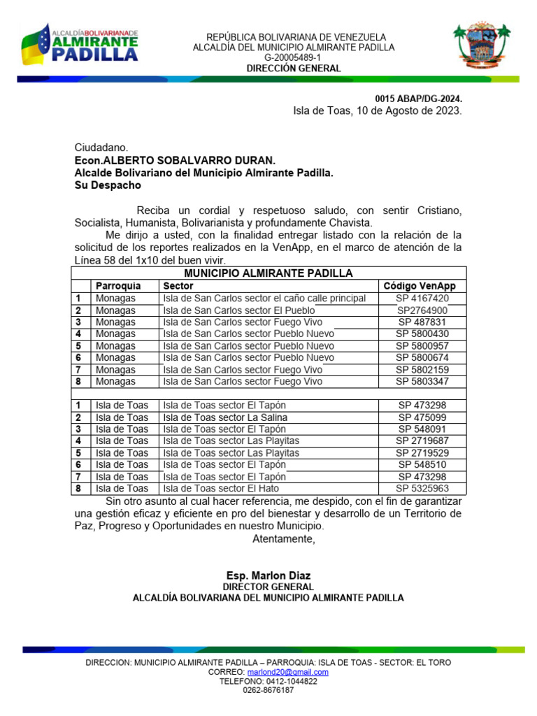 2024 Oficios Requerimientos Venapp Descargar gratis PDF Política de